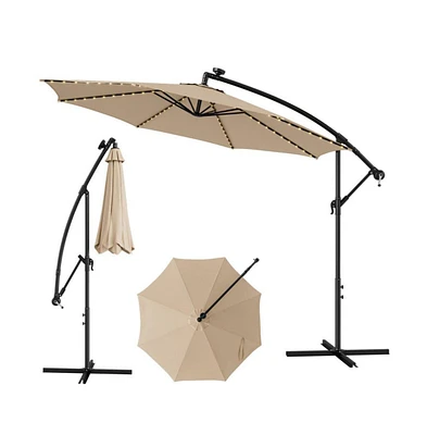 Mondawe 10 Feet Patio Umbrella with 112 Solar-Powered Led Lights