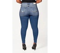 Slink Jeans Plus Denim mid rise ankle skinny 29" inseam
