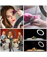 2 Pack 10" Led Ring Light Dimmable Tripod Stand Phone Holder Photo Video Makeup