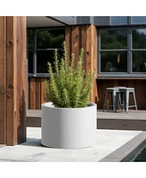 Corten Steel Raised Garden Bed Kit - 15.5" x 20" - White