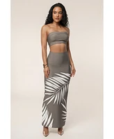 Jluxlabel Women's Palm Print Fantasy Skirt Set