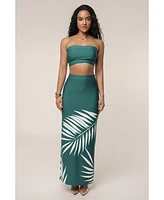 Jluxlabel Women's Palm Print Fantasy Skirt Set