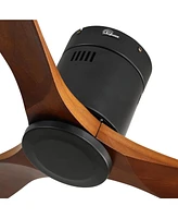 Sofucor 52" Flush Mount Wood Ceiling Fan Without Lights