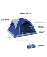 Ayamaya Azure Sky 2–3 Person Waterproof Camping Tent with Dual Doors – Lightweight, Easy Setup, and Compact for Hiking, Backpacking, and