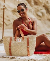 Beach State Hermosa Woven Beach Cooler Tote Bag