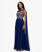 Betsy & Adam Women's Embroidered Off-The-Shoulder Dress