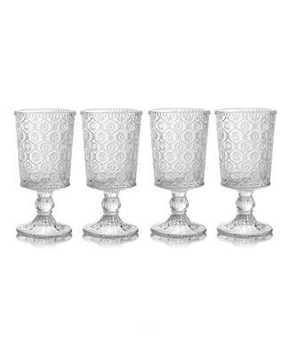 Qualia Glass Cameo All Purpose Goblets, Set of 4