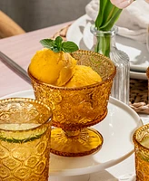 Qualia Glass Cameo Dessert Bowls, Set of 4