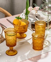 Qualia Glass Cameo Highball Glasses, Set of 4