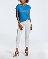 Ella Rafaella Petite Oversized Mesh Sleeveless Sweater