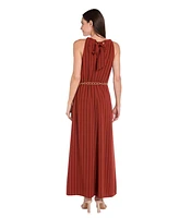 R & M Richards Women's Sleeveless Keyhole A-Line Dress