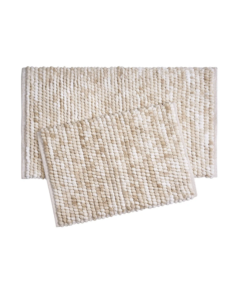 French Connection Space Dye Chunky Chenille 2-Pc. Bath Rug Set