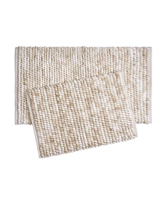 French Connection Space Dye Chunky Chenille 2-Pc. Bath Rug Set