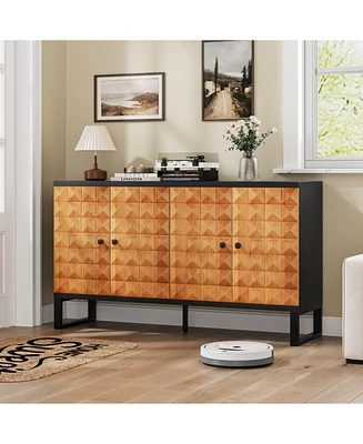 Geometric Patterned Storage Cabinet