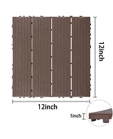 Plastic Deck Tiles (44 Pack) - Light Coffee