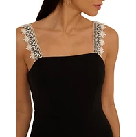Adrianna Women's Sleeveless Square-Neck Midi Dress