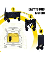 Heavy Duty Foldable Wagon with Extended Tailgate