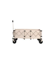 Heavy Duty Foldable Wagon Cart - 220lb Capacity