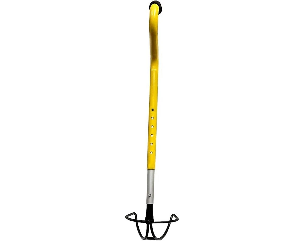 Ultimate Shotput & Hammer Retrieving Tool, Adjustable 6 Heights (24"-29"), Sturdy Steel, Deep Cup for Secure Pick-Up, Ergonomic Foam Handle,