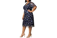 Kiyonna Plus Sonnet Embroidered Cocktail Dress
