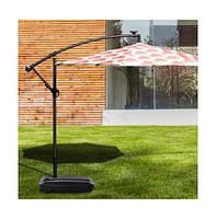 60L Plastic Weighted Fill Water Sand Wheel Patio Umbrella Base