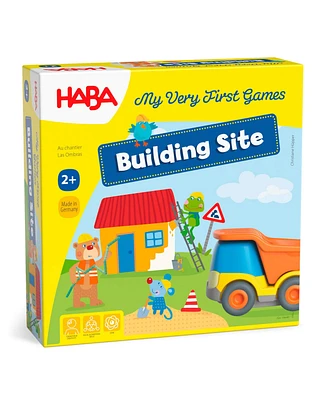 Haba My Very First Games Building Site, A Cooperative Learning Kids Game, Toddler Learning Activities & Games for 2+ Year Olds with Included Toy Truck