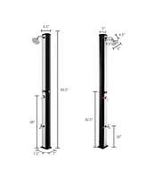7.2 Feet 9.3 Gallon Solar Heated Shower with Adjustable Head and Foot Tap