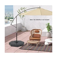 4 Pieces Patio Cantilever Offset Umbrella Weights Base Plate Set