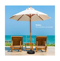 27 lbs Fillable Round Umbrella Base Stand for Yard Garden Poolside