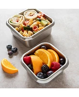 Minimal Sq Stainless Steel Containers Set of 3