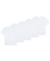 Polo Ralph Lauren Big Boys Crewneck Undershirts, 5 Pack