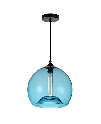 Cwi Lighting 13" Metal Glass 1 Light Down Mini Pendant