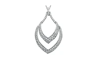 Suzy Levian Pave Cubic Zirconia Sterling Silver Modern Pendant