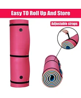 Hallolure Rose Pink Water Floating Mat Foam Pad, 13x5FT Bouncy Tear-Resistant Xpe Foam