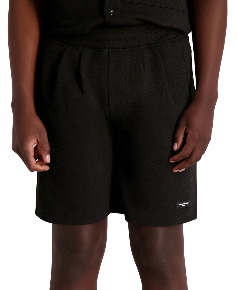 Karl Lagerfeld Paris Men's Criss-Cross Logo Shorts