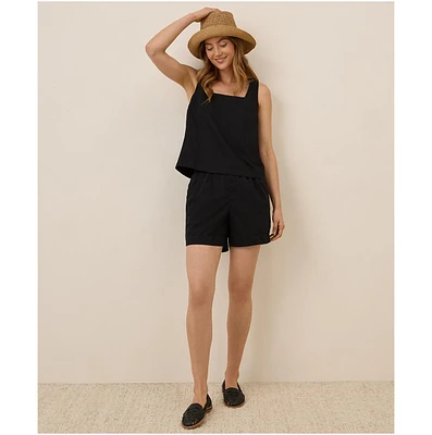 Pact Women's Organic Cotton Canopy Linen Blend Square Neck Tank