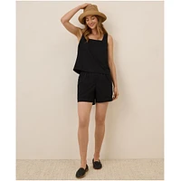 Pact Women's Organic Cotton Canopy Linen Blend Square Neck Tank