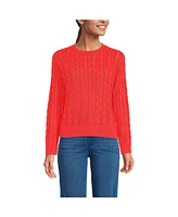 Lands' End Women's Drifter Cable Pointelle Stitch Sweater