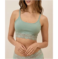 Pact Women's Organic Cotton Lace Smooth Cup Bralette