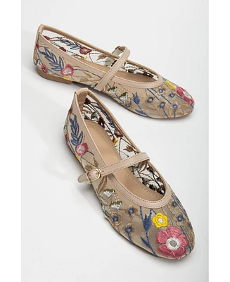 Fauna Mesh Mary Jane Flats