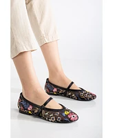 Fauna Mesh Mary Jane Flats