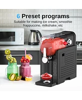 Chivalz Professional Frozen Drink Maker, Slushy Machine, 6 Preset Programs, Led Display, Self-Cleaning, Black