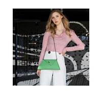 Susu Leather Clutch Bag Summer Green Evening Purse Unique Women's Handbag