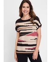 Olsen Women's Ajour Knit Pullover