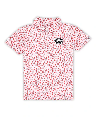 Garb Toddler White Georgia Bulldogs Earnest Allover Print Polo Shirt