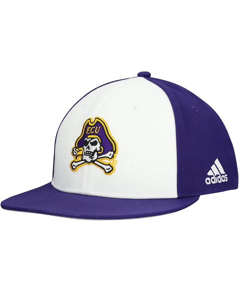 Adidas Men's White/Purple Ecu Pirates On Field Fitted Hat