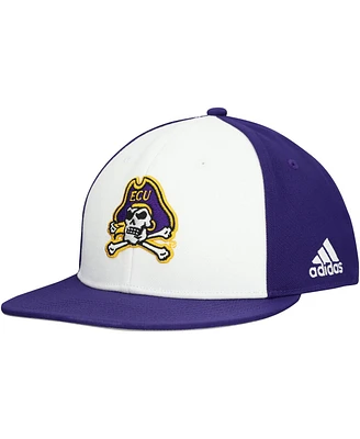 Adidas Men's White/Purple Ecu Pirates On Field Fitted Hat