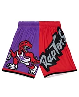 Mitchell & Ness Men's Purple Toronto Raptors Big Face 5.0 Fashion Shorts