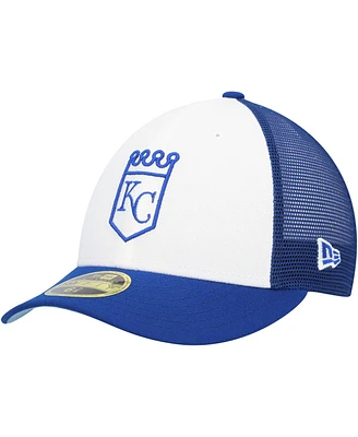 New Era Men's Royal/White Kansas City Royals 2023 On-Field Batting Practice Low Profile 59FIFTY Fitted Hat