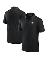 Fanatics Men's Black Pittsburgh Penguins Front Office Pique Polo Shirt